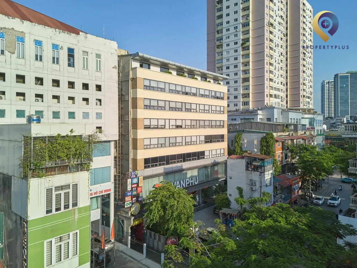 Exterior view of Van Phu Invest building from above, Hanoi